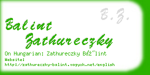 balint zathureczky business card